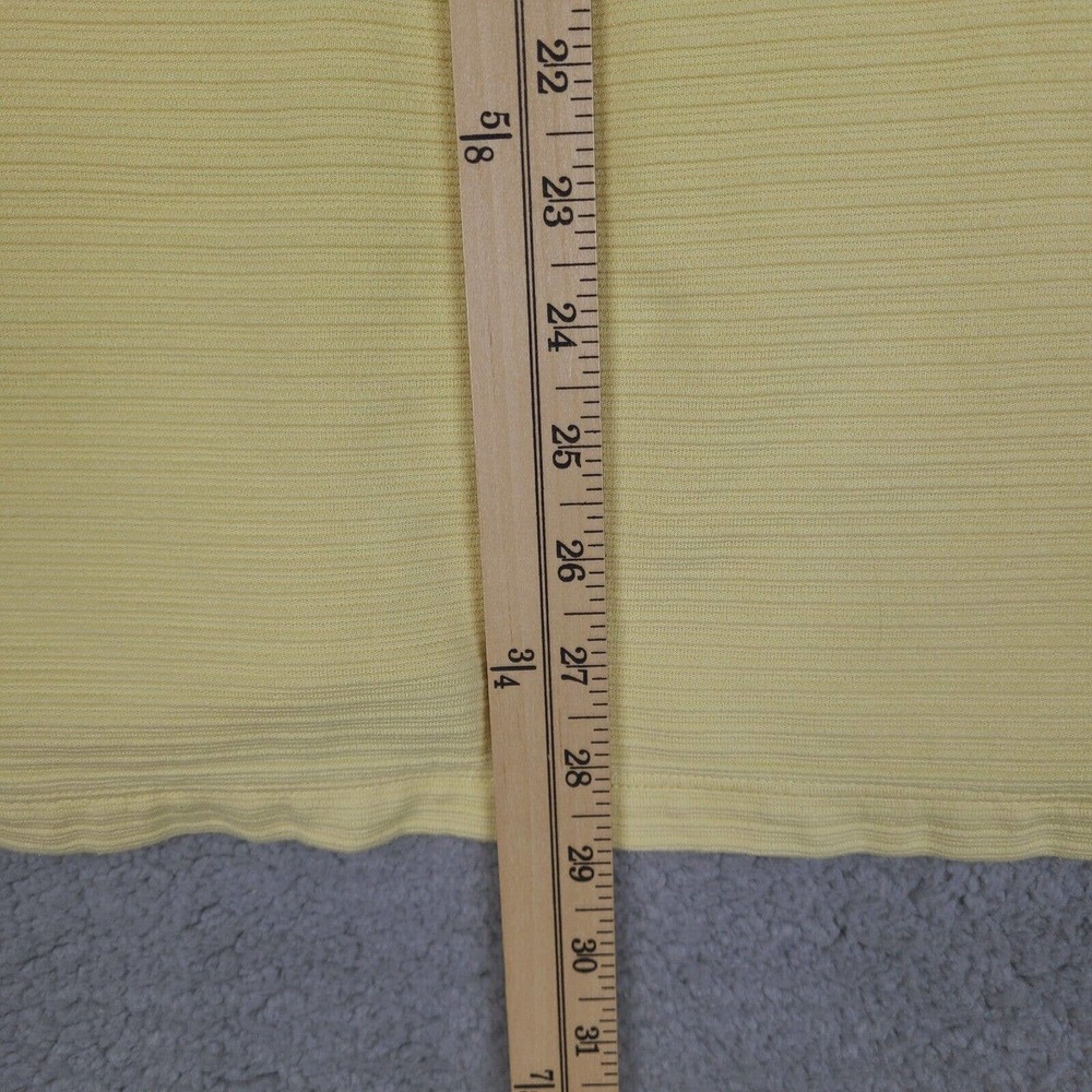 Tommy Bahama‎ Polo Shirt Mens XL Yellow Ribbed Striped Silk Cotton Short Sleeve - Picture 10 of 10